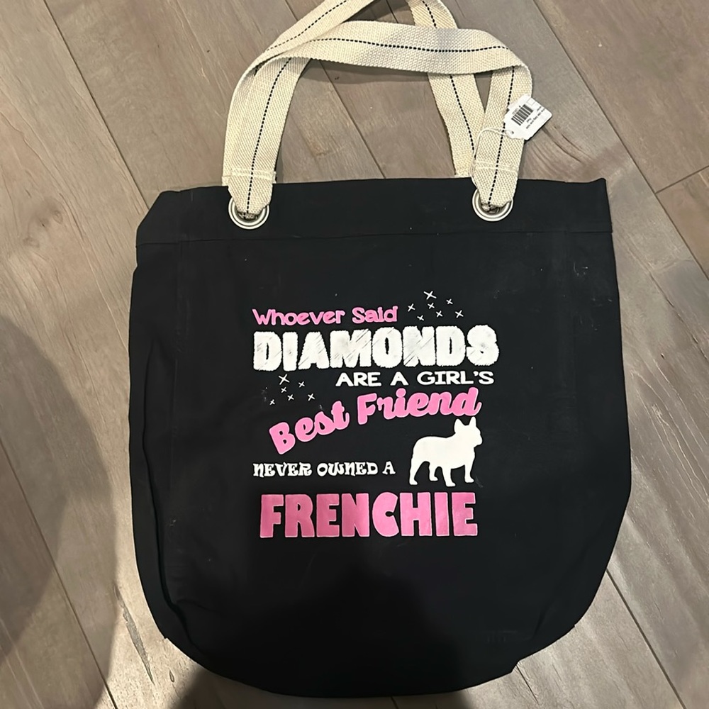 French Bulldog tote Diamonds are a girls best friend